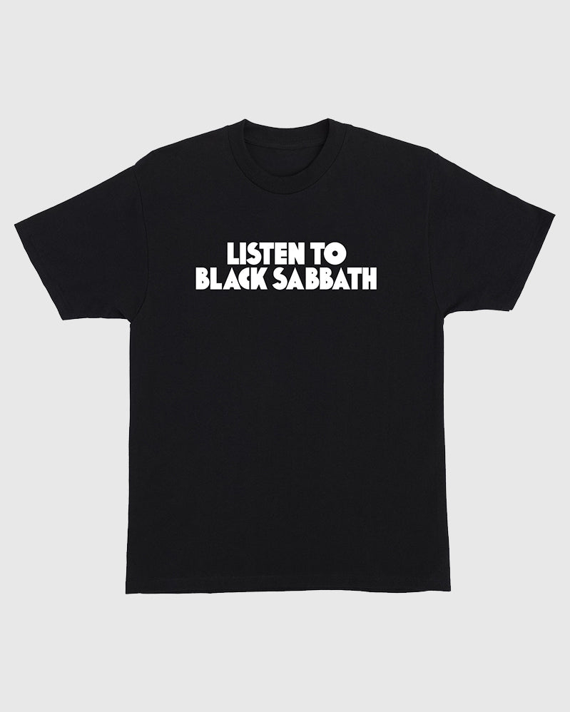 OJ Wheels Tee - Listen To Black Sabbath - Black