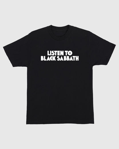 OJ Wheels Tee - Listen To Black Sabbath - Black