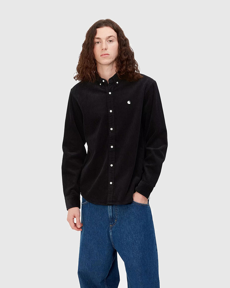 Carhartt WIP Chemise - Madison Cord - Black