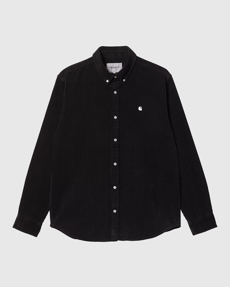 Carhartt WIP Chemise - Madison Cord - Black