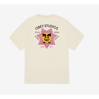 Obey Tee - Global Visual - Cream