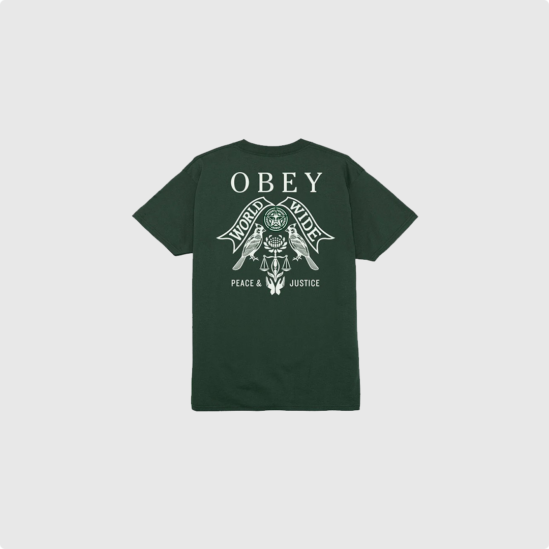 Obey Tee - Birds of Justice - Forest Green