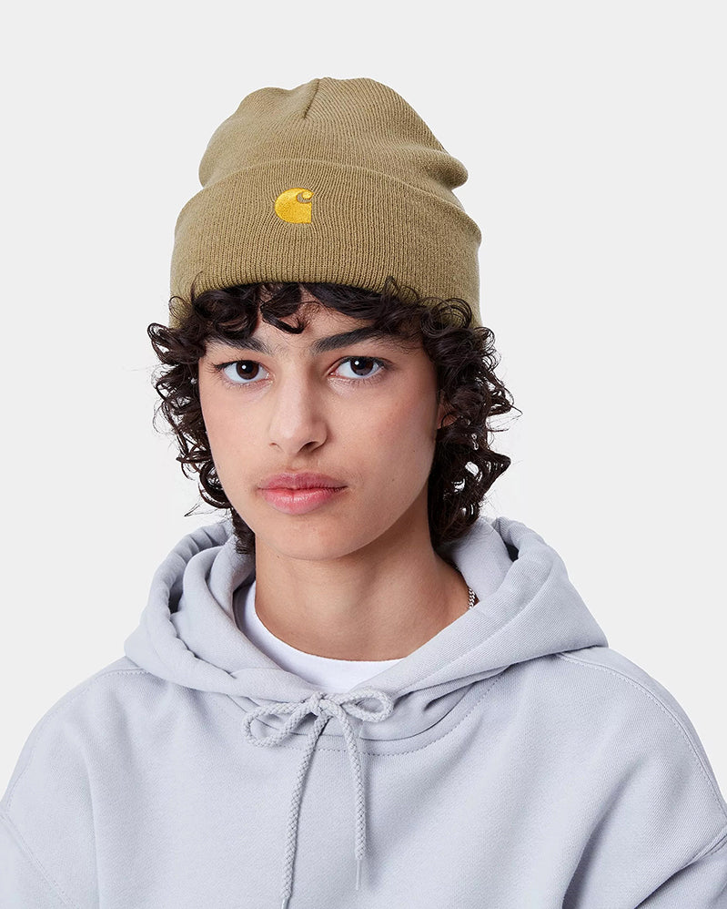 Carhartt WIP Beanie - Chase - Peanut / Gold