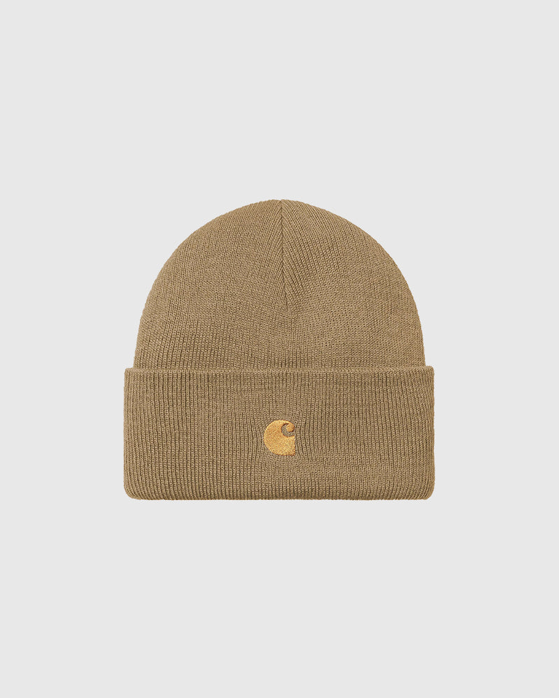 Carhartt WIP Beanie - Chase - Peanut / Gold