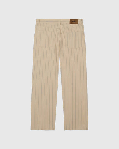 Obey Pant - Classic Baggy Stripe Denim - Pelican