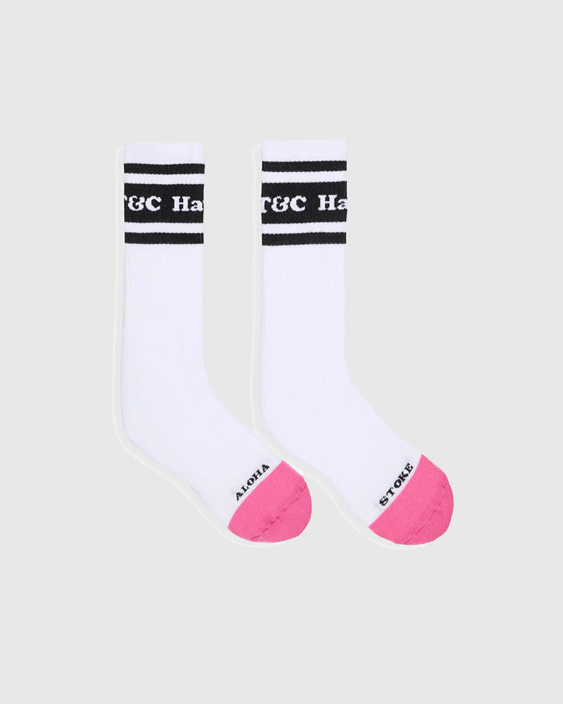 T&amp;C Chaussettes - Pearl - White/Black/Pink