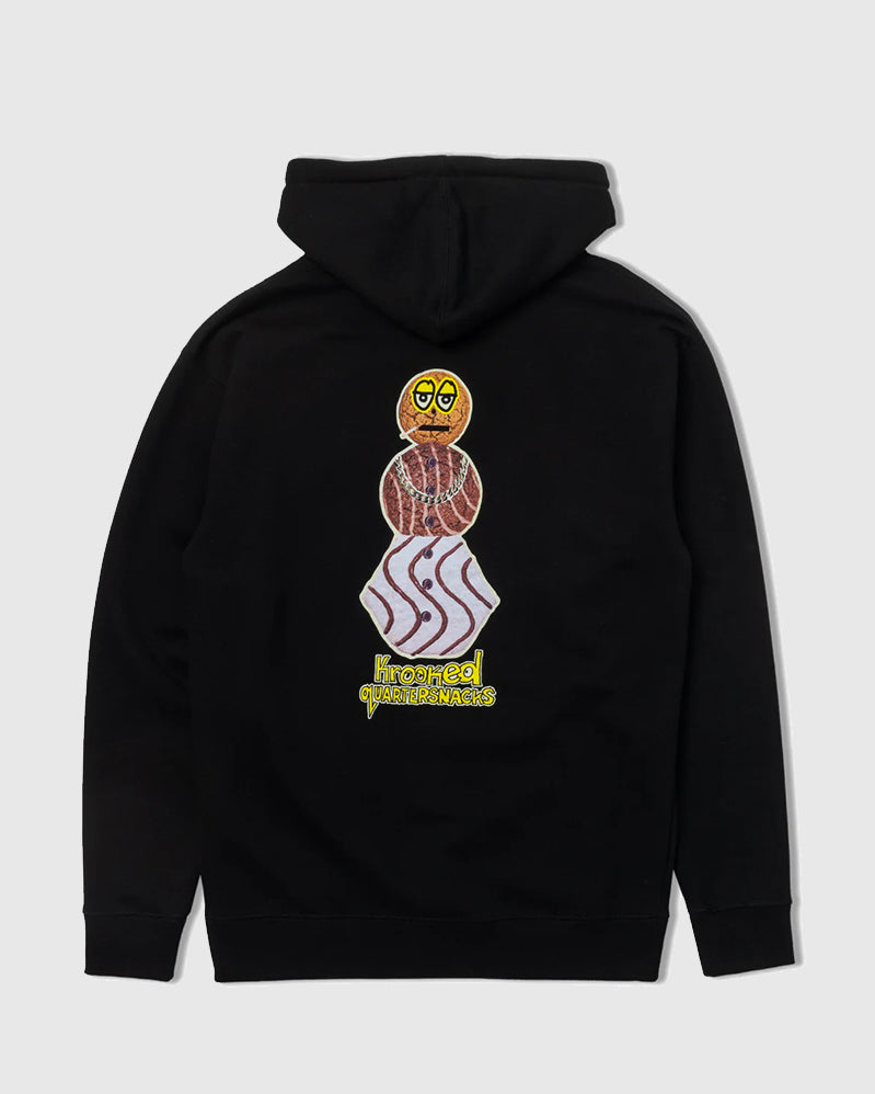 Krooked Hoodie - KR X QS Snackman - Black