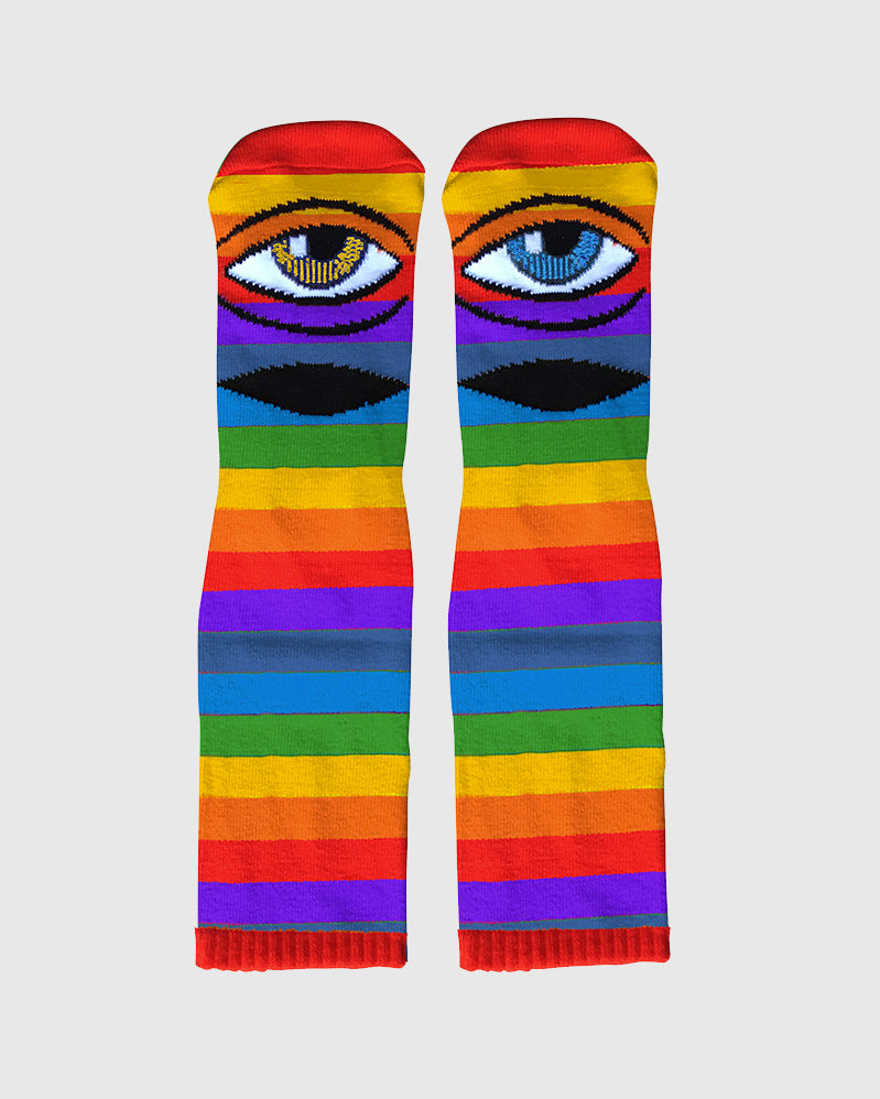 Toy Machine Chaussette - Sect Eye - Rainbow