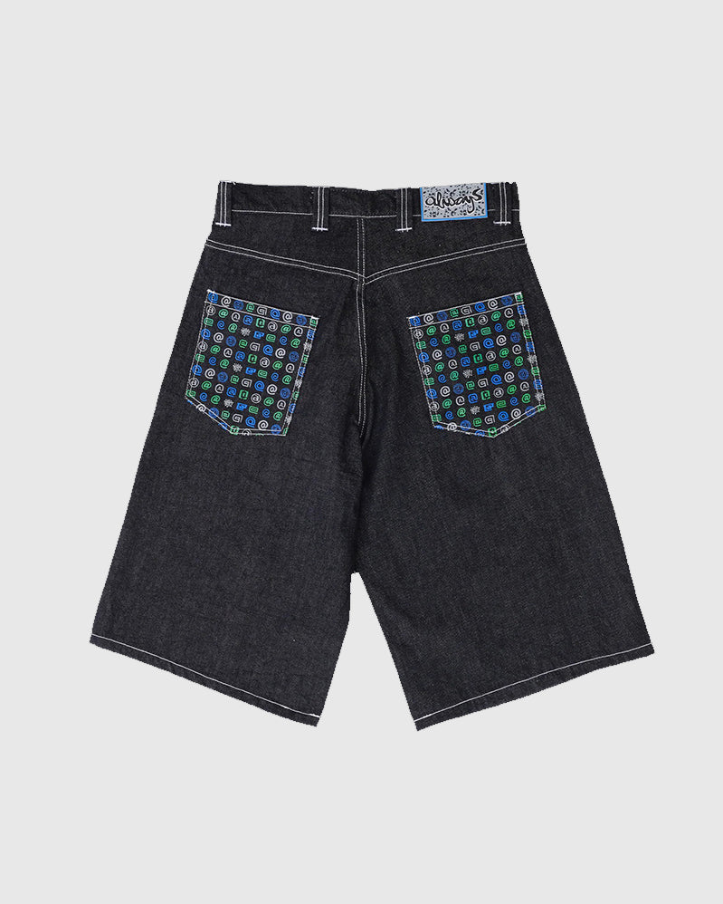 Always Short - Back Pocket Print - Black