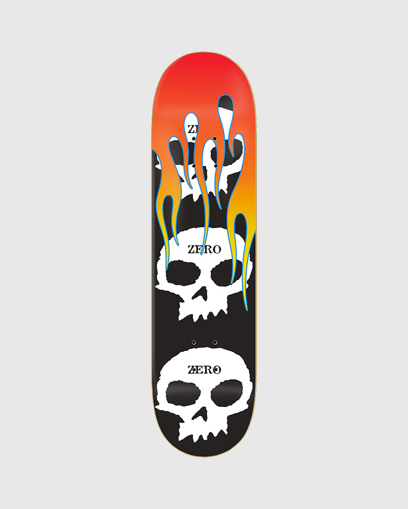 Zero Board - 3 Skull With Flames - 8.5