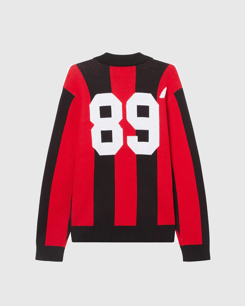 Obey Sweater - Soccer Jersey - Red Multi