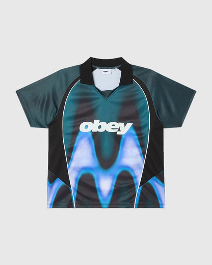 Obey Jersey - Blurred Soccer - Dark Teal Multi
