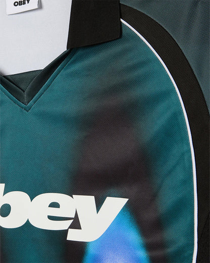 Obey Jersey - Blurred Soccer - Dark Teal Multi