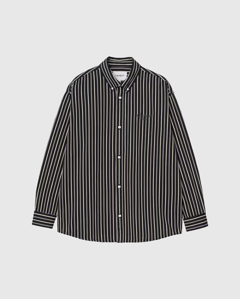 Carhartt WIP Chemise - L/S Palance Shirt - Palance Stripe/Black