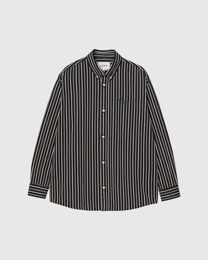 Carhartt WIP Chemise - L/S Palance Shirt - Palance Stripe/Black