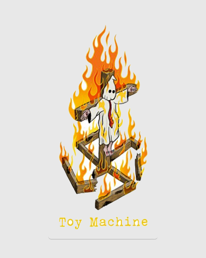 Toy Machine Sticker - Charred Cross
