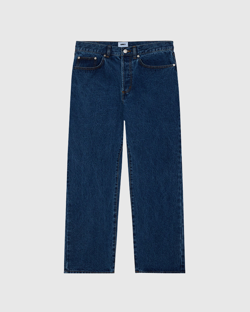 Obey Pant - Classic Baggy Denim - Stone Washed Indigo