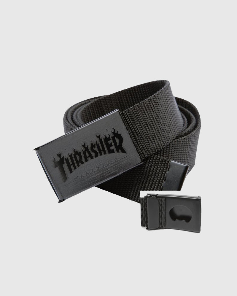 Thrasher Ceinture - Flame Logo - Black