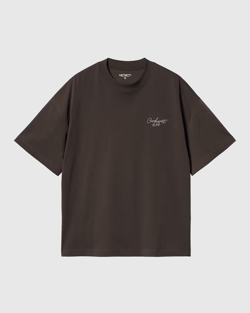 Carhartt WIP Tee - Signature Script - Tobacco