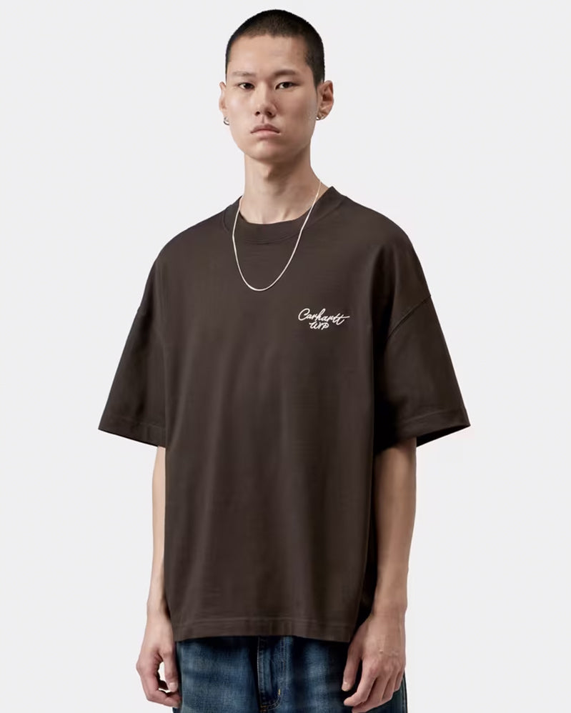 Carhartt WIP Tee - Signature Script - Tobacco