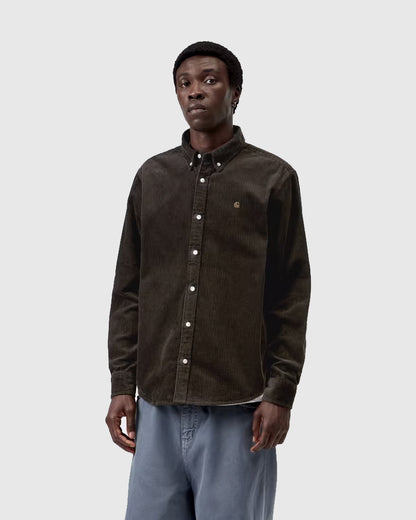 Carhartt WIP Chemise - Madison Cord - Tobacco