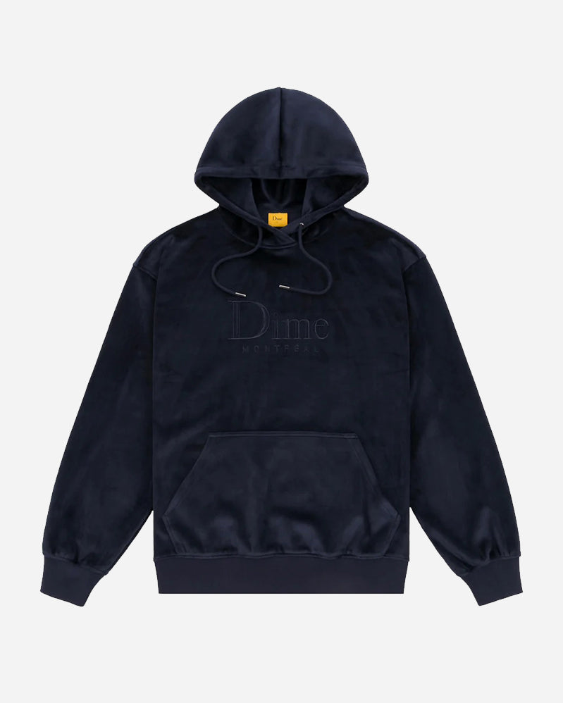dime hoodie classic velour navy
