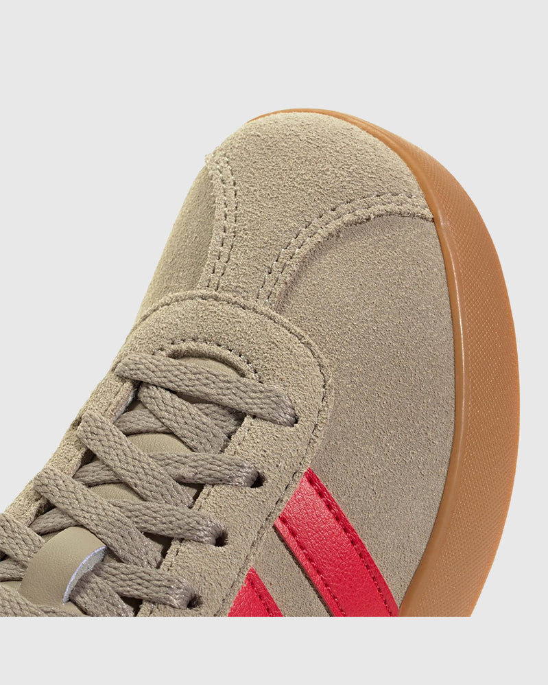 Adidas Kids - Vl Court 3.0 - Blanch Cargo/Pure Ruby/Gold Metallic