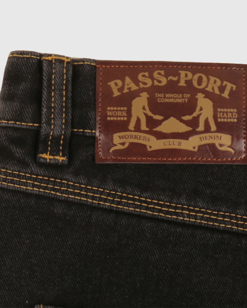 Pass-Port Short - Denim Workers Club - Black Washed