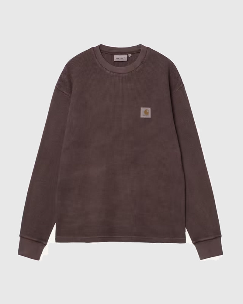 Carhartt WIP Tee LS - Vista Waffle - Palisander Garment Dyed