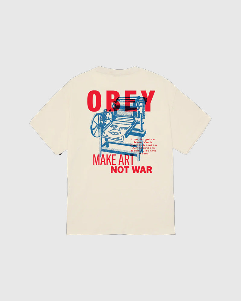 Obey Tee - Printing Press Make Art - Cream