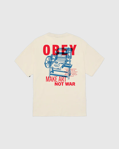 Obey Tee - Printing Press Make Art - Cream