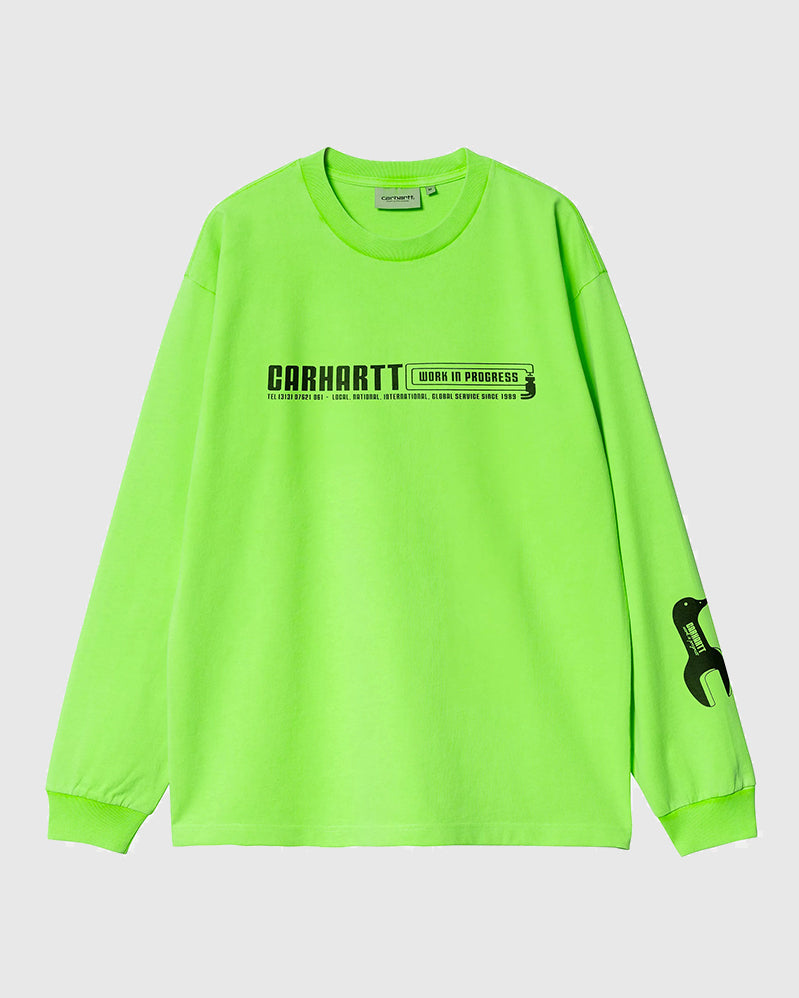 Carhartt WIP Tee L/S - Industry - Lumo Green / Black