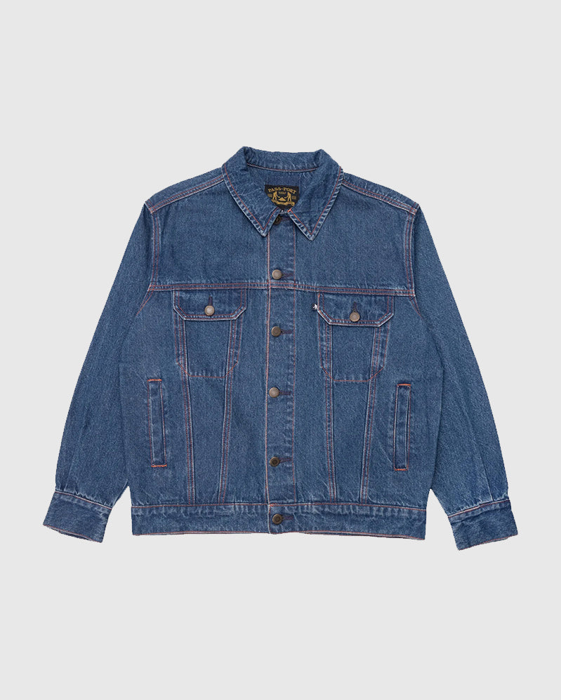 Passport Veste - Worker Club Trucker - Washed Dark Indigo