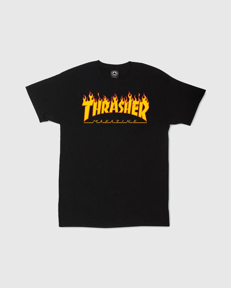 Thrasher Tee KIDS - Flame - Black