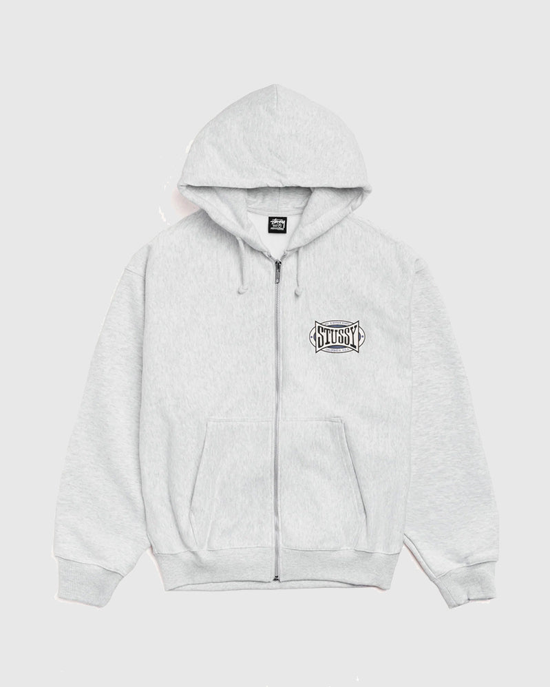 Stussy Champion Zip Hood - Ash Heather