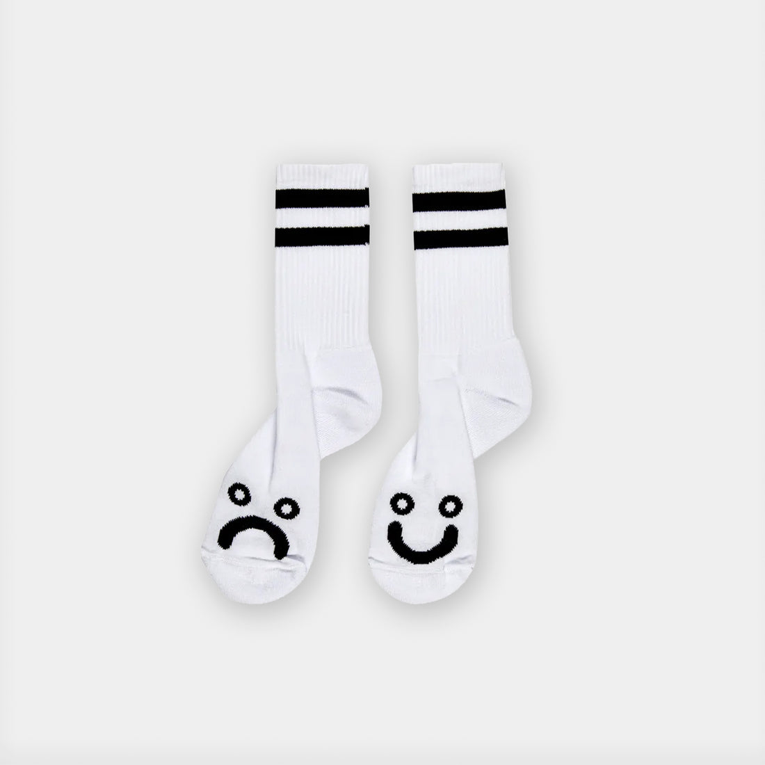 paire de chaussettes polar happy sad blanches