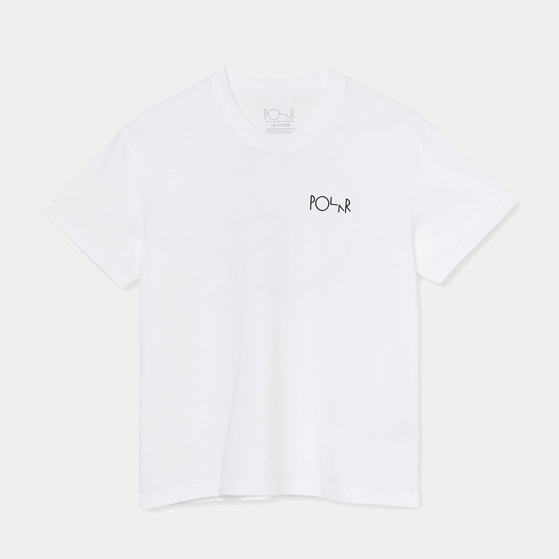 Tee-shirt pour enfant de la marque Polar, couleur blanc, Stroke logo, vue de face