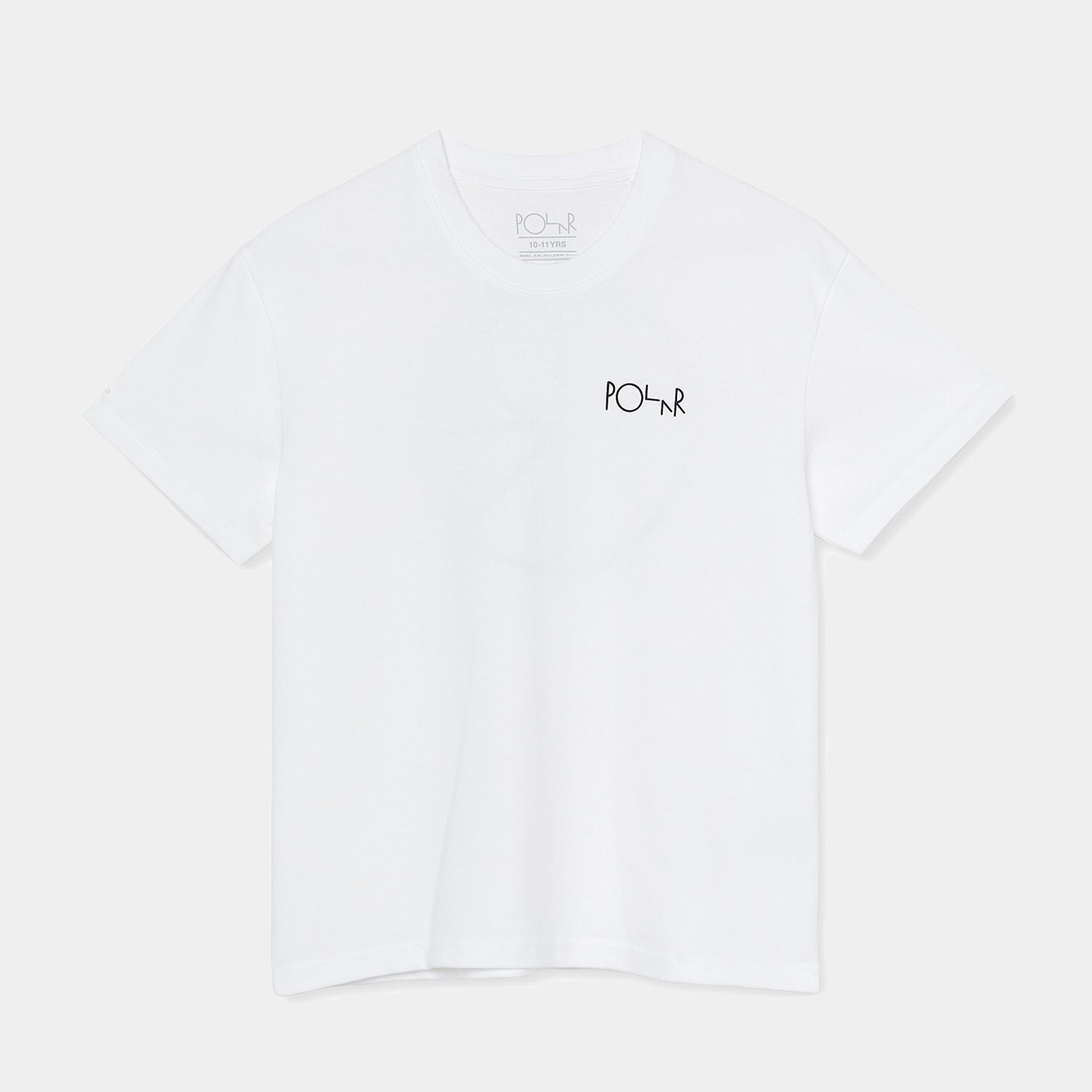 Tee-shirt pour enfant de la marque Polar, couleur blanc, Stroke logo, vue de face