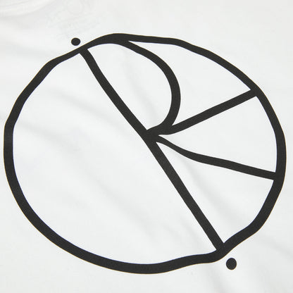 Tee-shirt pour enfant de la marque Polar, couleur blanc, Stroke logo, vue rapprochée du logo